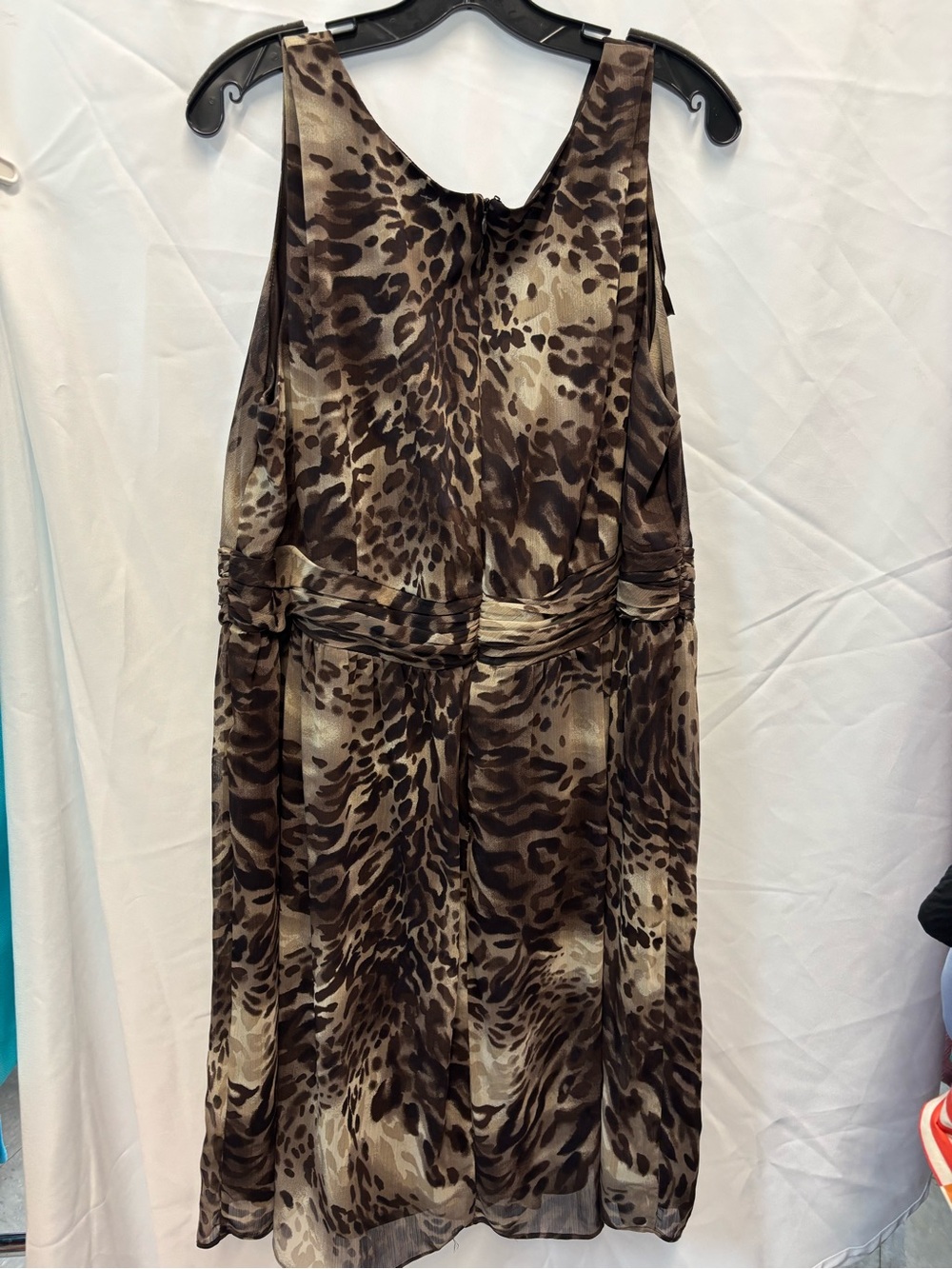 Studio Brown and Tan Animal-Print Midi Dress - Picture 3 of 3